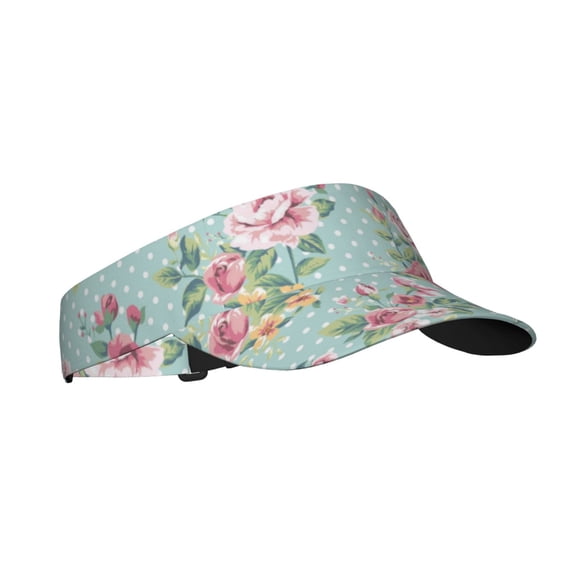 Kdxio Vintage Floral Print Sun Visor Hat Golf Visor Adjustable Velcro Outdoor Sports Cap For Men Women