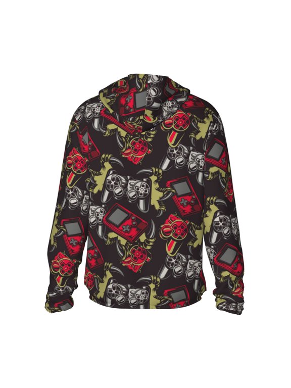 Vintage Gaming Print Women Men Sun Protection UPF 50+ Jackets Zip Up Long Sleeve Hoodie Hiking Lightweight with Pockets