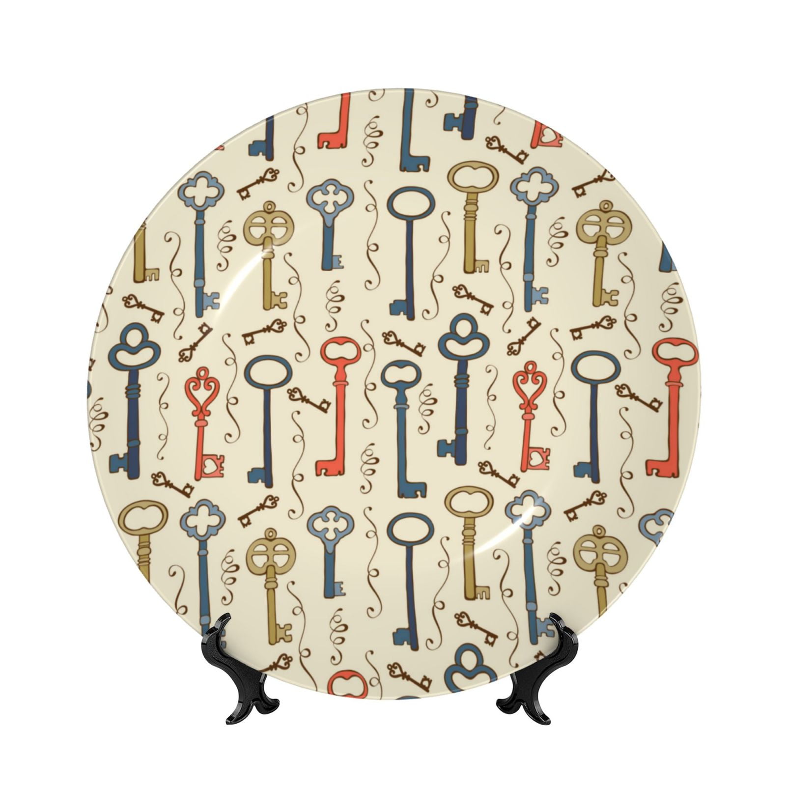 Kdxio Vintage Keys1 Bone China Decorative Plate Ceramic Decorative ...