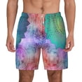 thumbnail image 1 of Kdxio Vintage Mandala Print Men'S Swim Trunks With Compression Liner 7 Inch Inseam Quick Dry Swim Shorts, 1 of 7