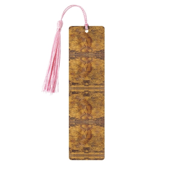 Kdxio Vintage Map Print Metal Tassel Bookmarks,Perfect Gift for Art Lovers and Bookworms Metal Bookmarks for Women