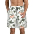 thumbnail image 1 of Kdxio Vintage Palm Trees Pattern Mens Casual Shorts - Drawstring Summer Beach Sports Shorts for Men, 1 of 9