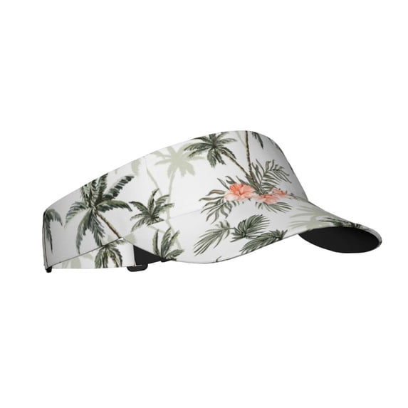Kdxio Vintage Palm Trees Print Sun Visor Hat Golf Visor Adjustable Velcro Outdoor Sports Cap For Men Women