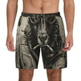 thumbnail image 1 of Kdxio Vintage Ram Pilot Print Men's Swim Trunks with Compression Liner 7 Inch Inseam Quick Dry Swim Shorts, 1 of 5