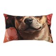 thumbnail image 1 of Kdxio Vintage Red Flower Chihuahua Pattern Pillowcase with Envelope Closure,20" x 36" Pillow Cases,Gifts for Men or Women-No pillow, 1 of 5