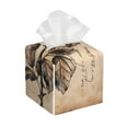 thumbnail image 1 of Kdxio Vintage Rose Botanical Art Print Tissue Box Cover,Square Decorative PU Leather Facial Paper Case Organizer Holder Dispenser for Bathroom,Night Stands,Desk,Car 5.2''X5.2''X5.2'', 1 of 6