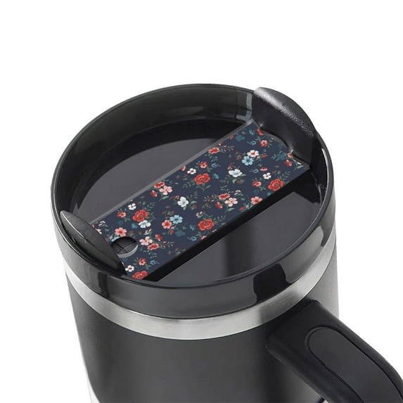 Kdxio Vintage Rose Name Plate Compatible Stanley Cups Name Tag Acrylic Nameplate Tumbler Lid Topper for Cup Accessories