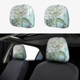 Kdxio Vintage Rose1 Pattern Print 2 Piece Car Head Rest Covers Set Auto