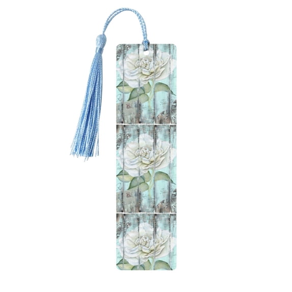 Kdxio Vintage Rose1 Print Metal Tassel Bookmarks,Perfect Gift for Art Lovers and Bookworms Metal Bookmarks for Women