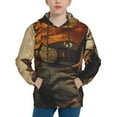 thumbnail image 1 of Kdxio Vintage Style Elk Pattern Boys Athletic Unisex Boys Girls Hoodie with Pocket Sweatshirts-Large, 1 of 6