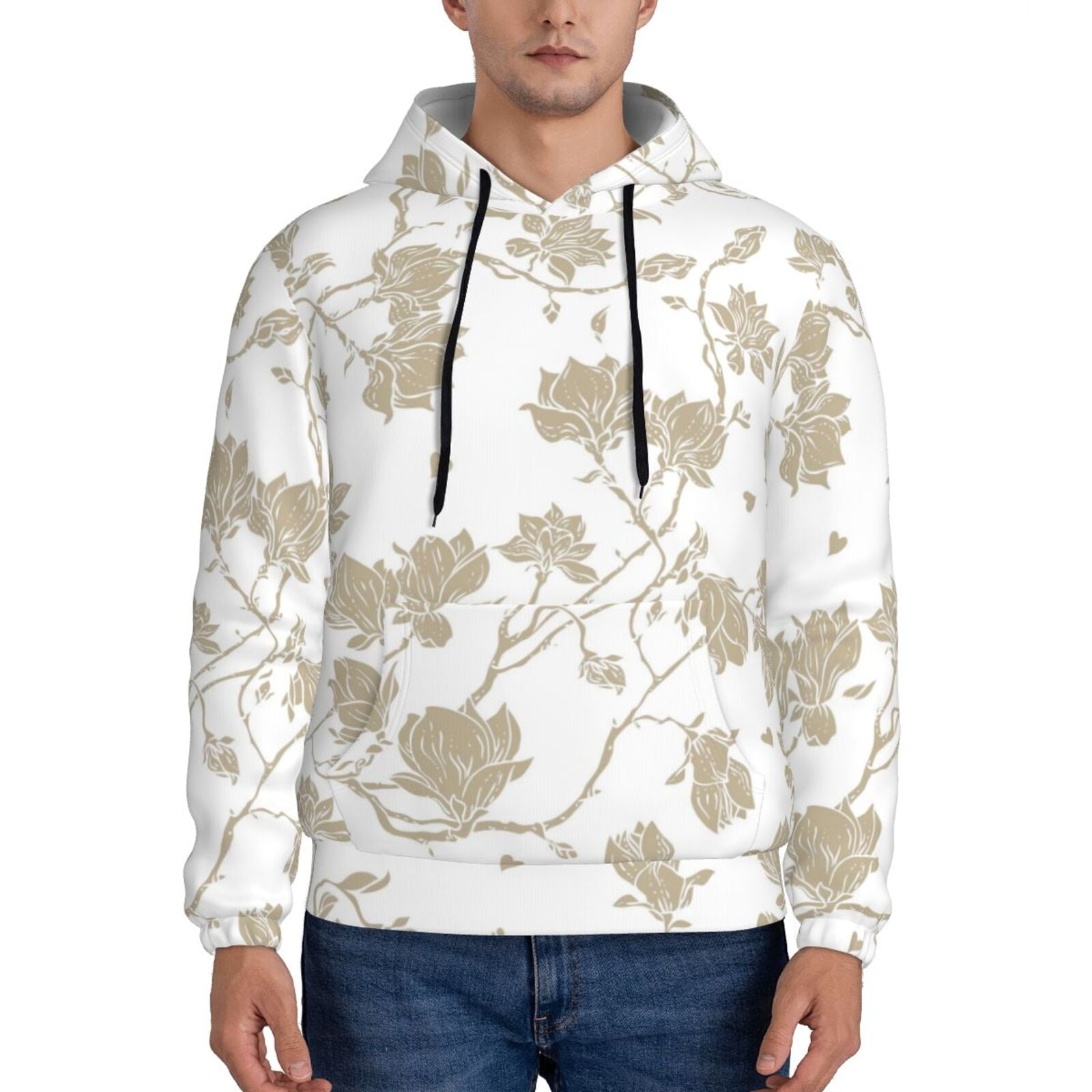 Blumen Kapuzenpullover Herren - Y2K Vintage Style Oversize Hoodie
