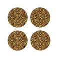 thumbnail image 1 of Kdxio Vintage Sunflower and Corn Autumn Funny Coasters,4 Pcs Leather Coasters,Housewarming Gifts,Protect Furniture from Water Marks Scratch and Damage, 1 of 1