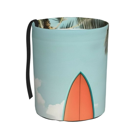 Kdxio Vintage Surf Van Beach Car Trash Can Garbage Car Accessories Trash Can Car Waste Bin for for Driver and Passenger Any Vehicle