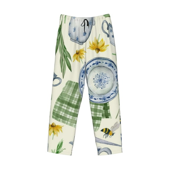 Kdxio Vintage Utensils Print Men's Sleep Pajama Pant Lounge Pants with Pockets