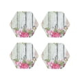 thumbnail image 1 of Kdxio Vintage Wood With Floral Funny Coasters,4 Pcs Leather Coasters,Housewarming Gifts,Protect Furniture From Water Marks Scratch And Damage, 1 of 1