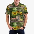 thumbnail image 1 of Kdxio Vintage Wooden Bucket Print Men's Short Sleeve Polo Shirt,Midweight Men's Shirt, 1 of 6