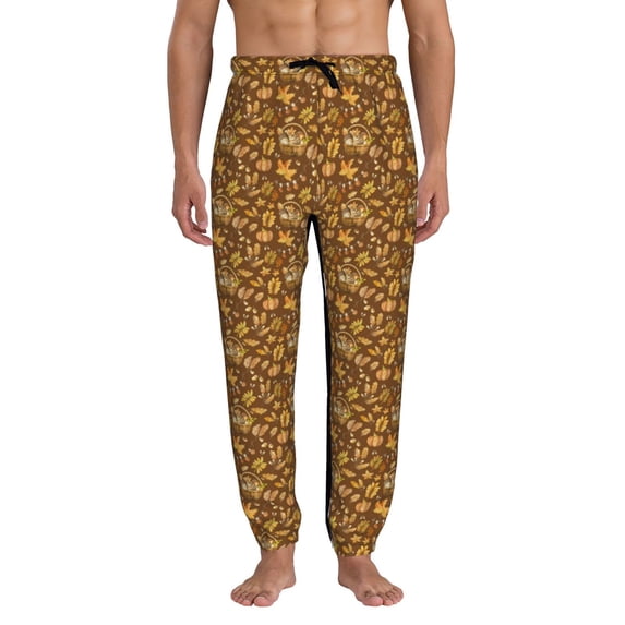 Kdxio Vintage fall harvest basket Pattern Joggers,Sweatpants for Men with Pockets-XX-Large