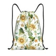 thumbnail image 1 of Kdxio Watercolor Bright Sunflowers Print Drawstring Backpack Bag,Waterproof Draw String Back Sack, Gym Drawstring Bags Swim Bag For Unisex, 1 of 9