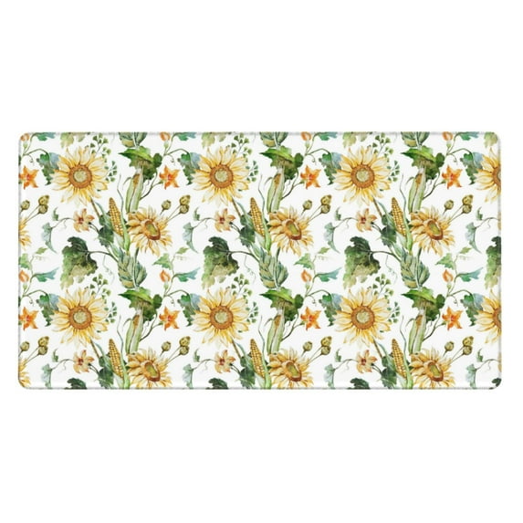Kdxio Watercolor Bright Sunflowers Print Large Gaming Mouse Pad,Non-Slip Base,Water Resist Keyboard Pad for Gamer,Office & Home,29.5 x 15.8 in