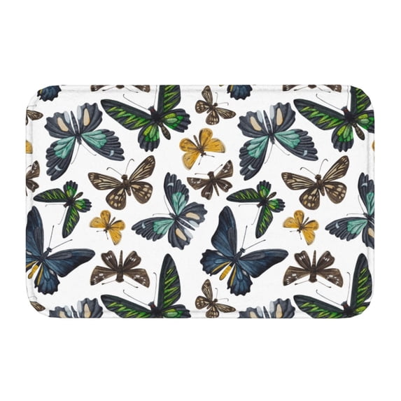 Kdxio Watercolor Butterflies,16" x 24", Non-Slip Front Door Mats,Outdoor Welcome Mat Washable