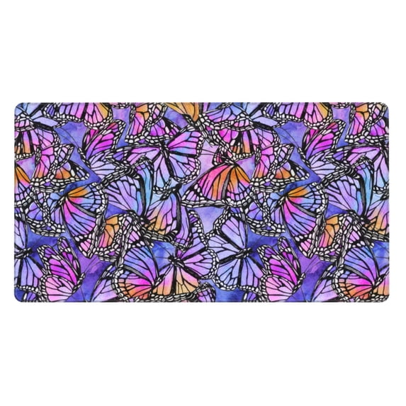 Kdxio Watercolor Butterflies Print Large Gaming Mouse Pad,Non-Slip Base,Water Resist Keyboard Pad for Gamer,Office & Home,29.5 x 15.8 in