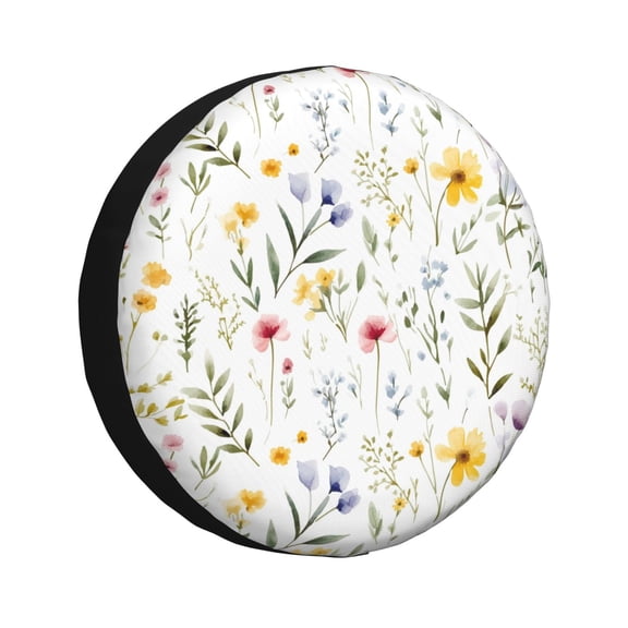 Kdxio Watercolor Floral A for Tire Cover Wheel Protectors Tyre Covers Weatherproof Wheel Covers Universal Fit for Trailer Rv SUV Truck Camper Travel Trailers 15 inch