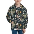 thumbnail image 1 of Kdxio Watercolor Floral Pattern Kids Boys Girls Zip Up Hoodie 3D Printed Hooded Sweatshirt Hoody Coat with Pocket 7-12 Y-Medium, 1 of 6