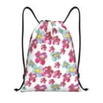 thumbnail image 1 of Kdxio Watercolor Flowers Print Drawstring Backpack Bag,Waterproof Draw String Back Sack, Gym Drawstring Bags Swim Bag For Unisex, 1 of 9