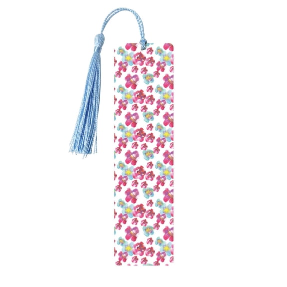 Kdxio Watercolor Flowers Print Metal Tassel Bookmarks,Perfect Gift for Art Lovers and Bookworms Metal Bookmarks for Women