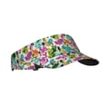 thumbnail image 1 of Kdxio Watercolor Flowers Print Sun Visor Hat Golf Visor Adjustable Velcro Outdoor Sports Cap for Men Women, 1 of 7