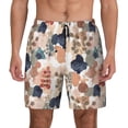 thumbnail image 1 of Kdxio Watercolor Plants Print Men's Swim Trunks with Compression Liner 7 Inch Inseam Quick Dry Swim Shorts, 1 of 7