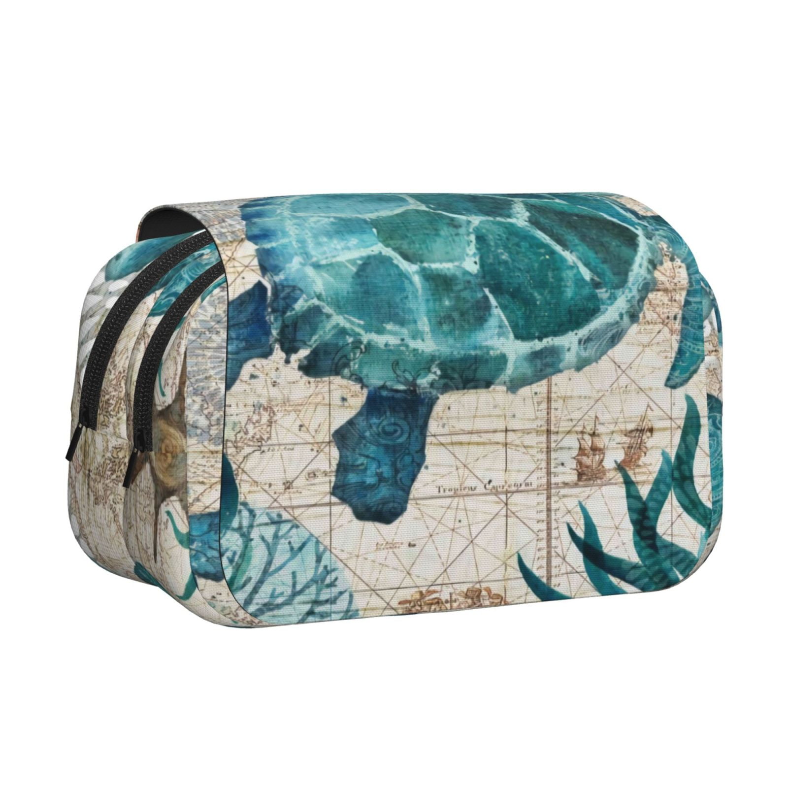 Kdxio Watercolor Sea Turtle for Double Compartment Pen Case Oxford ...