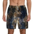 thumbnail image 1 of Kdxio Watercolor Snake Skin Print Men'S Swim Trunks With Compression Liner 7 Inch Inseam Quick Dry Swim Shorts, 1 of 7