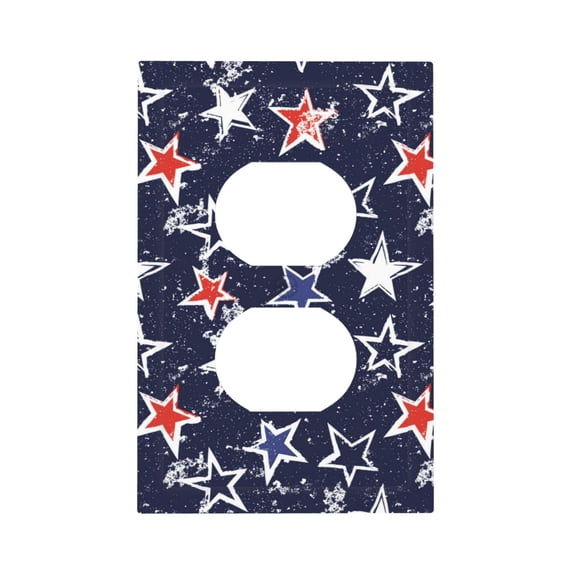 Kdxio Watercolor Stars Decorator Light Switch or Receptacle Outlet Wall Plate Decorator Wall Plate Child Safe Outlet Cover-Style S