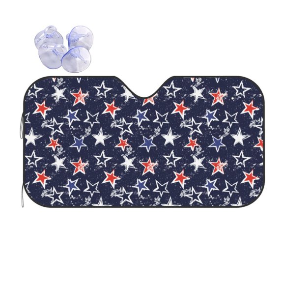 Kdxio Watercolor Stars Print Front Windshield Sun Shade,Folding Auto Sunshade for Car Truck SUV-Small