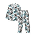 thumbnail image 1 of Kdxio Watercolor Sunflower Men’s Pajama Set Pajamas For Men 2 Piece PJ Set with Men Pajama Pants and Long Sleeve T-Shirt Lounge Set-Large, 1 of 7