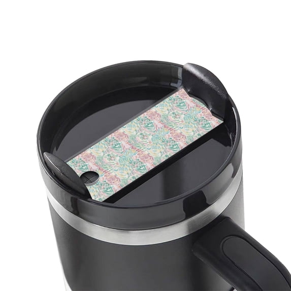 Kdxio Watercolor Tiger Name Plate Compatible Stanley Cups Name Tag Acrylic Nameplate Tumbler Lid Topper for Cup Accessories