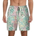 thumbnail image 1 of Kdxio Watercolor Tiger Print Men's Swim Trunks with Compression Liner 7 Inch Inseam Quick Dry Swim Shorts, 1 of 7