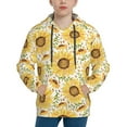 thumbnail image 1 of Kdxio Watercolor With Sunflowers Pattern Boys Athletic Unisex Boys Girls Hoodie with Pocket Sweatshirts-Medium, 1 of 6
