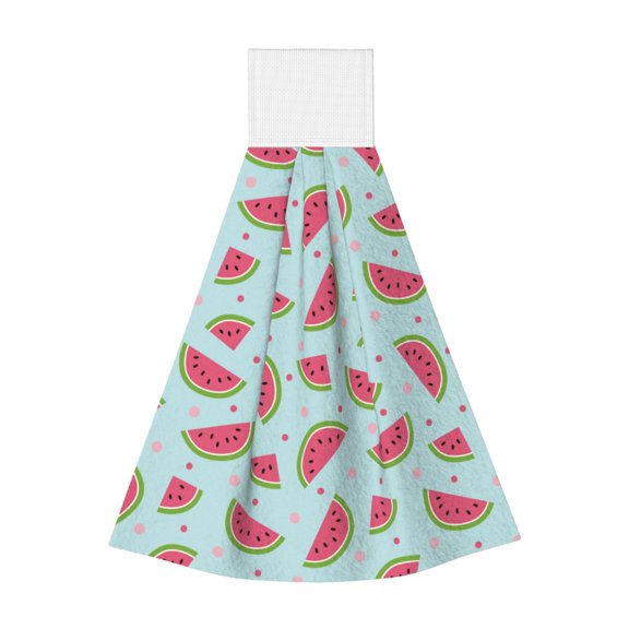 Kdxio Watermelon Hand Towel with Loop Hanging Towel Absorbent Tie Towels for Kitchen Tea Bar Bathroom Decor