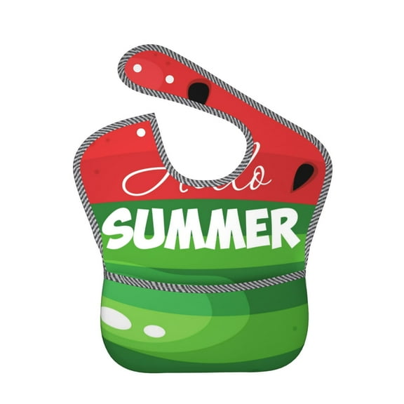 Kdxio Watermelon Hello Summer Bibs For Babies, Baby Bibs for Eating, Toddler Bibs, Waterproof Bibs, Feeding Bibs, for Toddlers, Boys, Girls