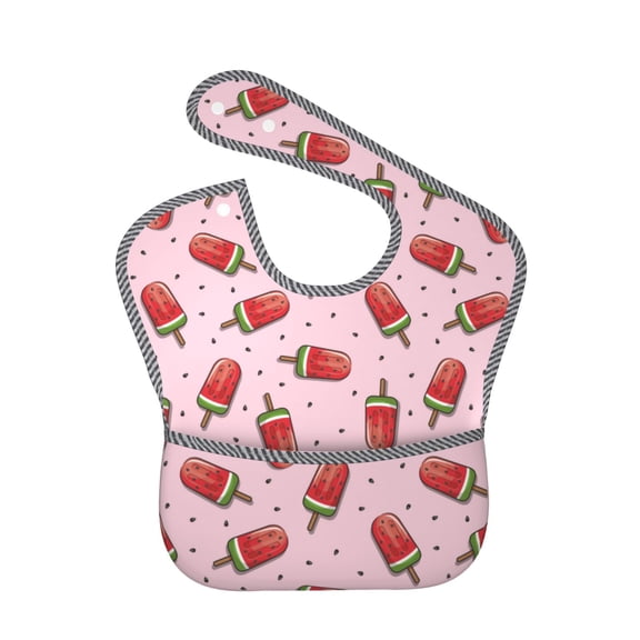 Kdxio Watermelon Ice Cream Bibs For Babies, Baby Bibs for Eating, Toddler Bibs, Waterproof Bibs, Feeding Bibs, for Toddlers, Boys, Girls