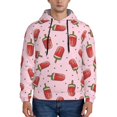 thumbnail image 1 of Kdxio Watermelon Ice Cream Print Mens Casual Hooded Collar Drawstring Hoodies Pullover Sweatshirts Casual Long Sleeve Shirts-XX-Large, 1 of 7