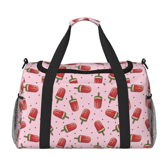 Kdxio Watermelon Ice Cream Travel Duffel Bag Gym Bag Weekender Travel Bag Gym Bag for Women &Men Airplane Travel Essentials for Flying