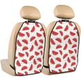 thumbnail image 1 of Kdxio Watermelon Print 2 Pack Car Kick Mat Seat Cover Back Protector Mat with Pockets for Organizer Backseat Protector and Storage Anti Kick Pad for Vehicles, 1 of 1