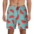 thumbnail image 1 of Kdxio Watermelon Print Men's Swim Trunks with Compression Liner 7 Inch Inseam Quick Dry Swim Shorts, 1 of 7
