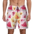 thumbnail image 1 of Kdxio Watermelon Print Men's Swim Trunks with Compression Liner 7 Inch Inseam Quick Dry Swim Shorts, 1 of 7