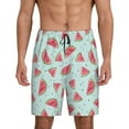 thumbnail image 1 of Kdxio Watermelon Print Mens Sleep Shorts Bottoms Soft Comfy Pajama Wear Pants with Drawstring Pockets, 1 of 7