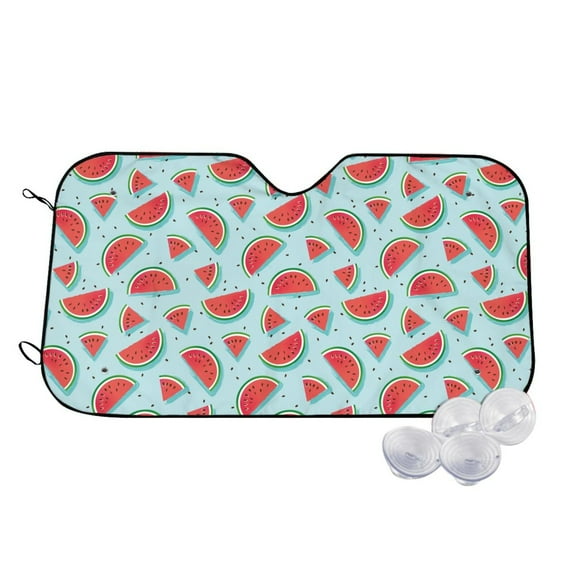 Kdxio Watermelon Print Windshield Sun Shade,UV Rays and Sun Heat Protection,Sunshade for Car Windshield,Car Shade Front Windshield - Medium