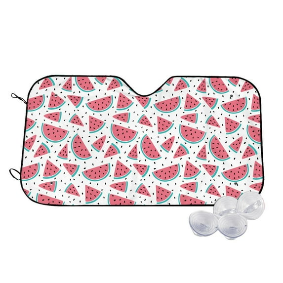 Kdxio Watermelon Print Windshield Sun Shade,UV Rays and Sun Heat Protection,Sunshade for Car Windshield,Car Shade Front Windshield - Small